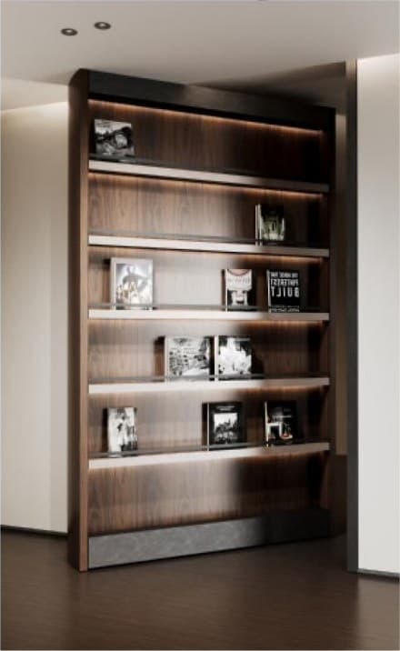 Rotating TV & Library Unit