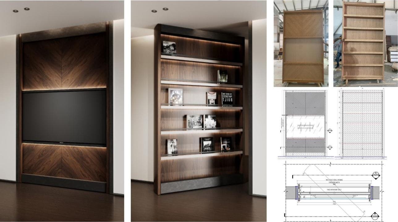 Rotating TV & Library Unit — cover image